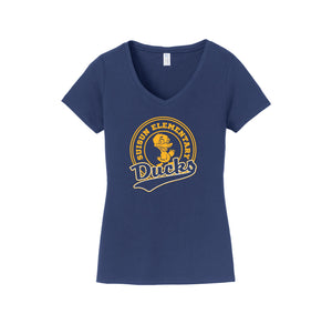 Suisun Elementary-Womens Fan Favorite V-Neck Tee On-Demand Circle Logo