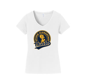 Suisun Elementary-Womens Fan Favorite V-Neck Tee On-Demand Circle Logo