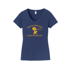 Suisun Elementary-Womens Fan Favorite V-Neck Tee On-Demand Fresh Start Logo