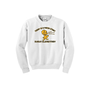 Suisun Elementary-Youth Unisex Crewneck Sweatshirt On-Demand Fresh Start Logo