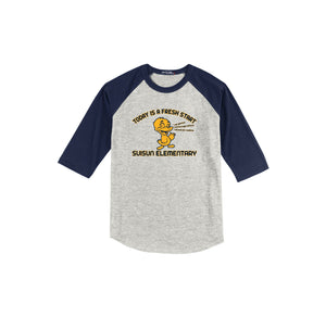 Suisun Elementary-Youth Unisex Baseball Tee On-Demand Fresh Start Logo