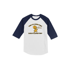 Suisun Elementary-Youth Unisex Baseball Tee On-Demand Fresh Start Logo