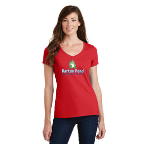 Barton Pond On Demand-Womens Port & Company Fan Favorite V-Neck Tee Lego Design BPES