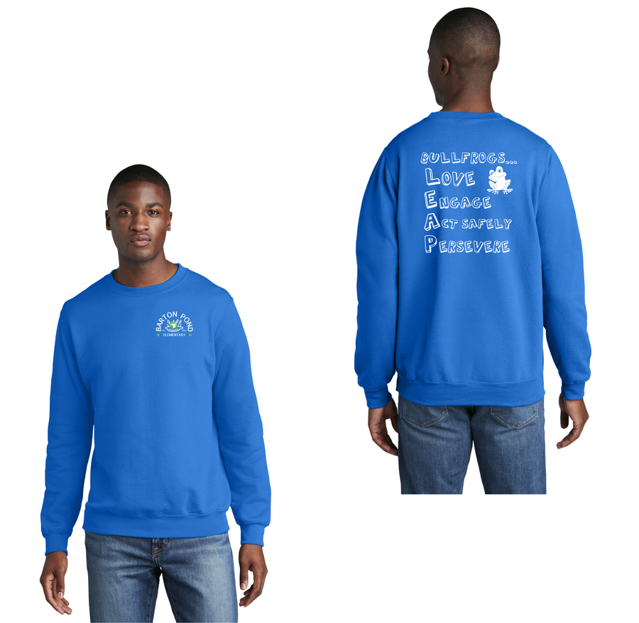 Barton Pond On Demand-Adult Unisex Crewneck Port & Company Core Fleece Sweatshirt Lego Design LEAP