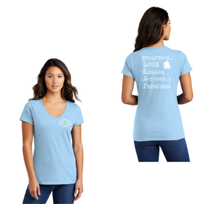 Barton Pond On Demand-Womens Port & Company Fan Favorite V-Neck Tee Lego Design LEAP