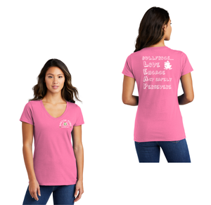 Barton Pond On Demand-Womens Port & Company Fan Favorite V-Neck Tee Lego Design LEAP