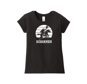 Sleepy Hollow Horsemen PTA Spirit Wear 2024-25 On Demand-Girls Youth Premium Tee On-Demand Circle