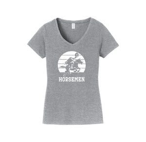 Sleepy Hollow Horsemen PTA-Womens Fan Favorite V-Neck Tee On-Demand Circle