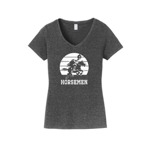 Sleepy Hollow Horsemen PTA-Womens Fan Favorite V-Neck Tee On-Demand Circle