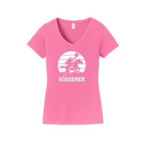 Sleepy Hollow Horsemen PTA-Womens Fan Favorite V-Neck Tee On-Demand Circle