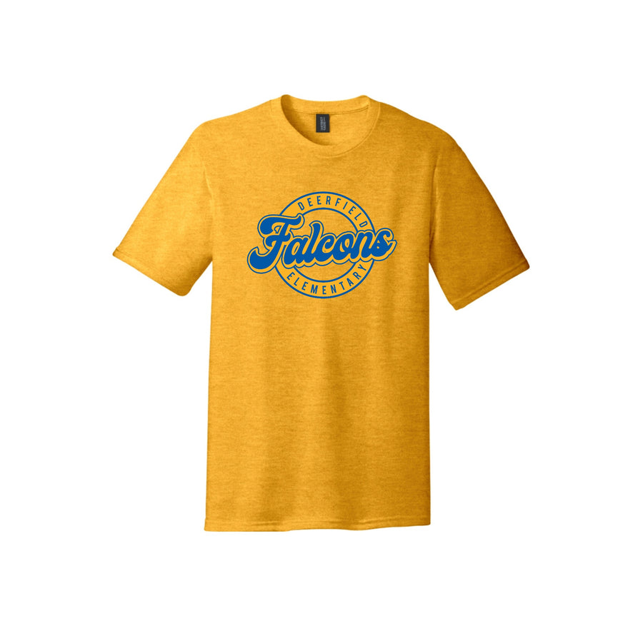 Deerfield STUDENT Spirit Wear-Adult Unisex Premium Triblend Short Sleeve Tee On-Demand Circle