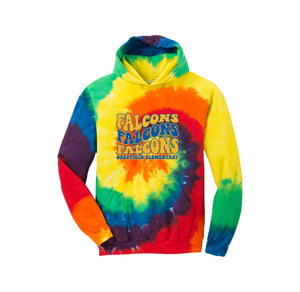 Deerfield STUDENT Spirit Wear-Youth Unisex Tie-Dye Hoodie On-Demand Typographic