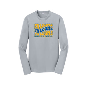 Deerfield STUDENT Spirit Wear-Youth Unisex Dri-Fit Long Sleeve Tee On-Demand Typographic