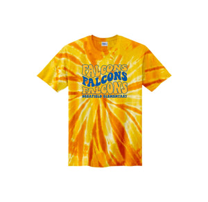 Deerfield STUDENT Spirit Wear-Youth Unisex Tie-Dye Shirt On-Demand Typographic