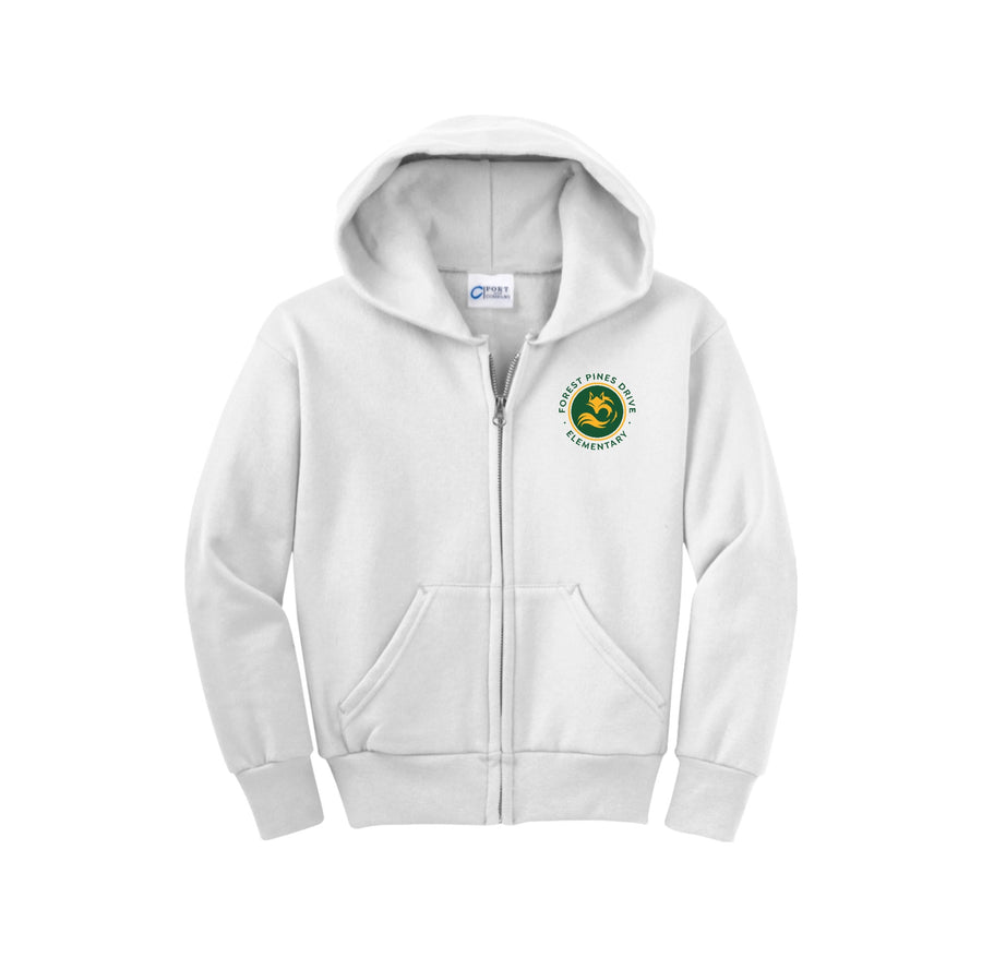 Forest Pines Drive Spirit Wear 2024-25 On- Demand-Youth Unisex Full-Zip Hooded Sweatshirt On-Demand