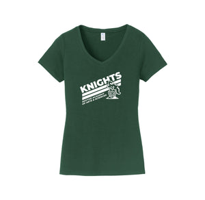 Smythe Academy of Arts & Sciences-Womens Fan Favorite V-Neck Tee On-Demand Stripe