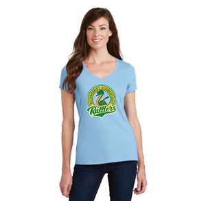 Ellerhorst Elementary-Womens Fan Favorite V-Neck Tee Circle