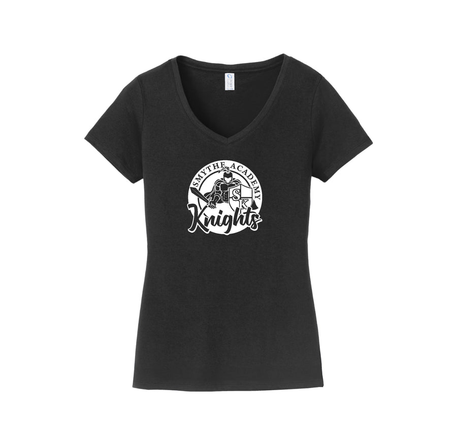 Smythe Academy of Arts & Sciences-Womens Fan Favorite V-Neck Tee On-Demand Circle