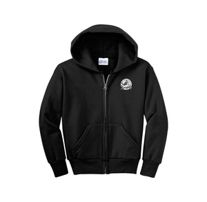 Smythe Academy of Arts & Sciences-Youth Unisex Full-Zip Hooded Sweatshirt On-Demand Circle