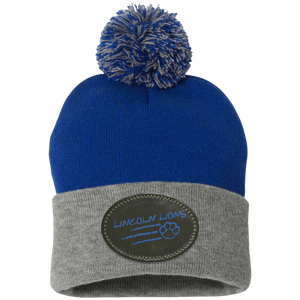 Lincoln-SP15 Pom Pom Knit Cap - Oval Patch