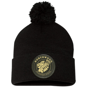 Northwood Elementary-SP15 Pom Pom Knit Cap - Circle Patch