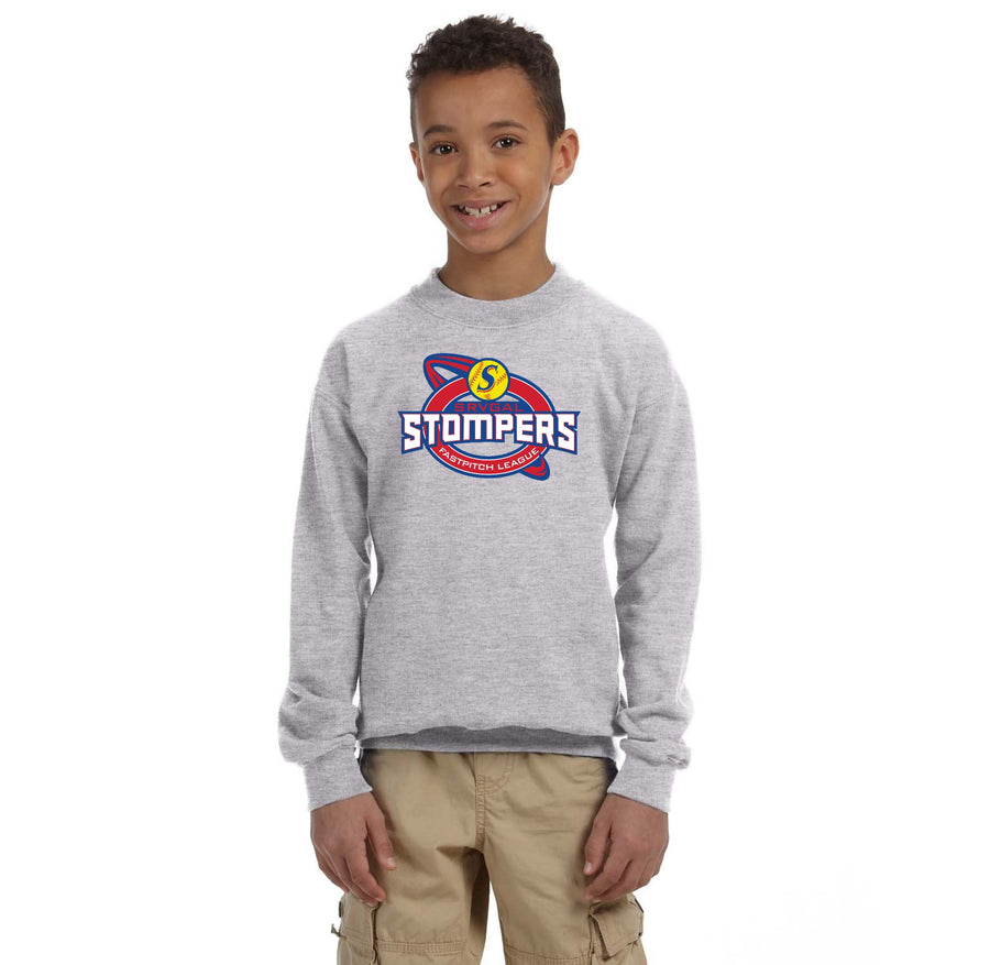 SRVGAL Softball Spirit Wear 2024-25-Youth Unisex Crewneck Sweatshirt White Lettering