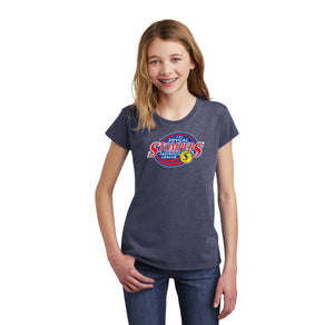 SRVGAL Softball Spirit Wear 2024-25-Girls Youth Premium Tee Red Stompers