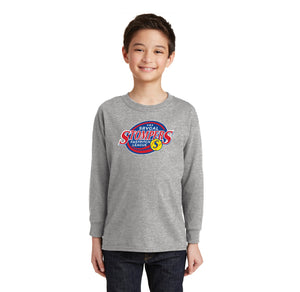 SRVGAL Softball Spirit Wear 2024-25-Youth Unisex Long Sleeve Tee Red Stompers