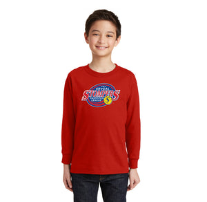 SRVGAL Softball Spirit Wear 2024-25-Youth Unisex Long Sleeve Tee Red Stompers