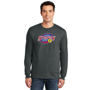 SRVGAL Softball Spirit Wear 2024-25-Adult Unisex Long Sleeve Tee Red Stompers