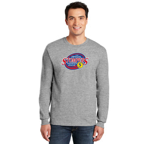 SRVGAL Softball Spirit Wear 2024-25-Adult Unisex Long Sleeve Tee Red Stompers