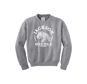 Jackson Middle School Spirit Wear 2024-25 On Demand Store-Youth Unisex Crewneck Sweatshirt On-Demand Circle