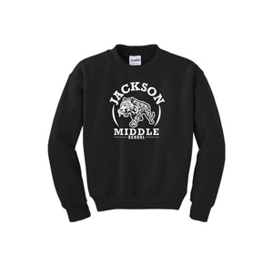 Jackson Middle School Spirit Wear 2024-25 On Demand Store-Youth Unisex Crewneck Sweatshirt On-Demand Circle