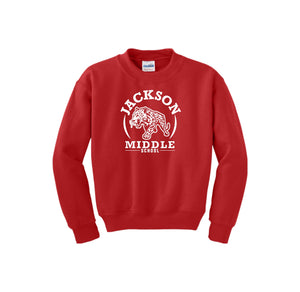 Jackson Middle School Spirit Wear 2024-25 On Demand Store-Youth Unisex Crewneck Sweatshirt On-Demand Circle