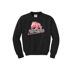 Jackson Middle School Spirit Wear 2024-25 On Demand Store-Youth Unisex Crewneck Sweatshirt On-Demand