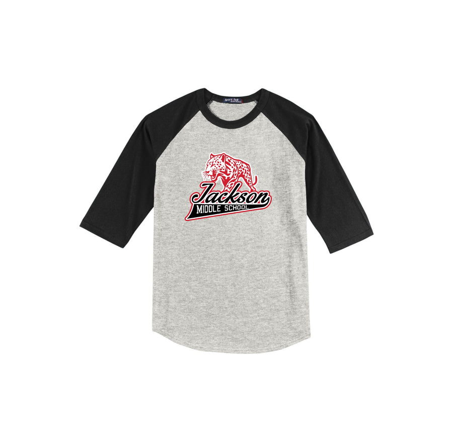 Jackson Middle School Spirit Wear 2024-25 On Demand Store-Youth Unisex Baseball Tee On-Demand