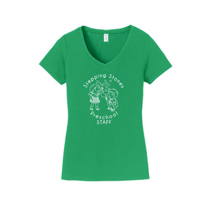 Stepping Stones-Womens Fan Favorite V-Neck Tee On-Demand STAFF