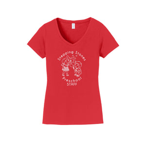 Stepping Stones-Womens Fan Favorite V-Neck Tee On-Demand STAFF