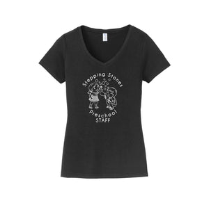 Stepping Stones-Womens Fan Favorite V-Neck Tee On-Demand STAFF