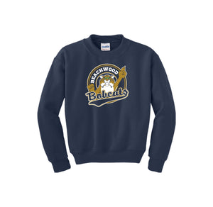 Beachwood Elm-Youth Unisex Crewneck Sweatshirt On-Demand Circle