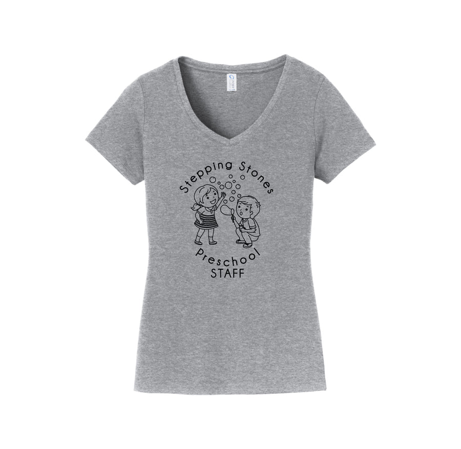 Stepping Stones-Womens Fan Favorite V-Neck Tee On-Demand STAFF