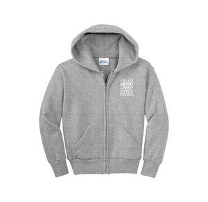 Silver Run Elm-Youth Unisex Full-Zip Hooded Sweatshirt On-Demand