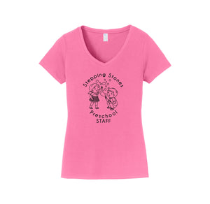 Stepping Stones-Womens Fan Favorite V-Neck Tee On-Demand STAFF