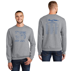 Grand View Blvd 5th-Grade Grad Store Class of 2025 On-Demand-Adult Unisex Port & Co Essential Fleece Crewneck Sweatshirt On-Demand