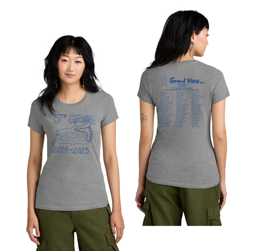 Grand View Blvd 5th-Grade Grad Store Class of 2025 On-Demand-Womens Premium Tee On-Demand