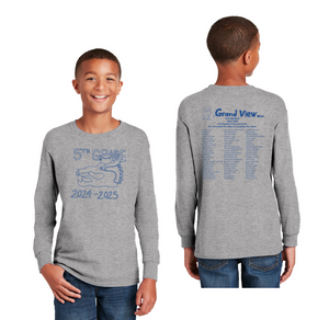 Grand View Blvd 5th-Grade Grad Store Class of 2025 On-Demand-Youth Unisex Long Sleeve Tee On-Demand