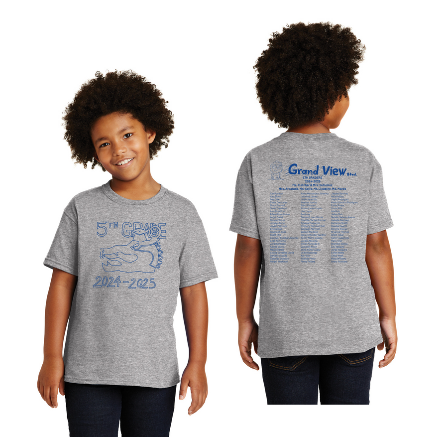 Grand View Blvd 5th-Grade Grad Store Class of 2025 On-Demand-Youth Unisex T-Shirt On-Demand