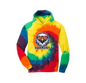 Harmony School On Demand-Youth Tie-Dye Pullover Hooded Sweatshirt On-Demand