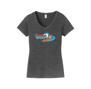 Dayton Oaks On Demand-Womens Fan Favorite V-Neck Tee On-Demand Sunset