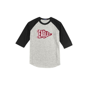 Harrowgate Elementary Spirit Wear 2024-25 On Demand-Youth Unisex Baseball Tee On-Demand Banner